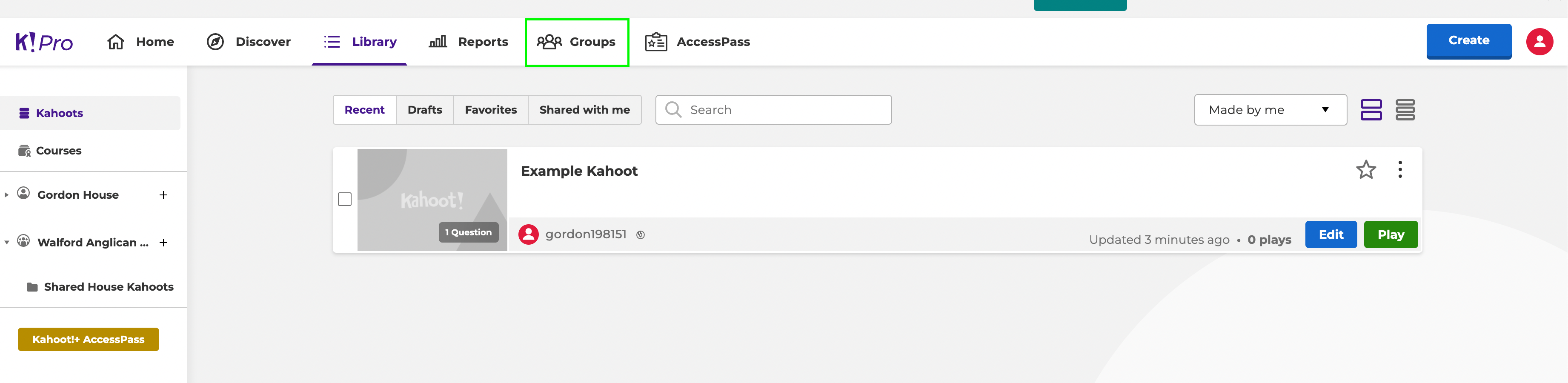 Setting up a Kahoot! for more than 100 people Walford Anglican School